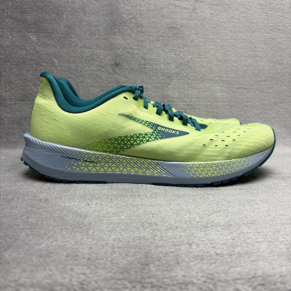 Brooks Hyperion Tempo Shoes Mens Size 10.5 Green Yellow Running Sneakers Light - Picture 1 of 9